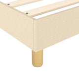 Giroletto a Molle con Materasso Crema 140x200 cm in Tessuto