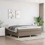 Giroletto a Molle con Materasso Tortora 180x200 cm in Tessuto