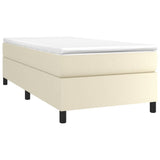 Giroletto a Molle con Materasso Crema 90x200 cm in Similpelle
