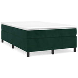 Giroletto a Molle con Materasso Verde Scuro 120x200 cm Velluto