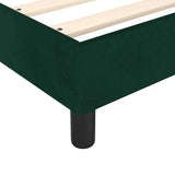 Giroletto a Molle con Materasso Verde Scuro 120x200 cm Velluto