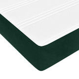 Giroletto a Molle con Materasso Verde Scuro 120x200 cm Velluto