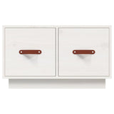 Tavolino da Salotto Bianco 60x53x35 cm Legno Massello di Pino