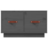 Tavolino da Salotto Grigio 60x53x35cm in Legno Massello di Pino