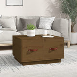 Tavolino da Salotto ambra 60x53x35 cm Legno Massello di Pino