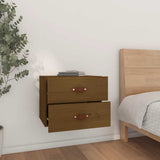 Comodini a Muro 2 pz Marrone ambra 50x36x40 cm