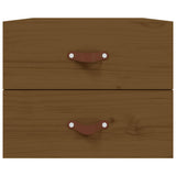Comodini a Muro 2 pz Marrone ambra 50x36x40 cm