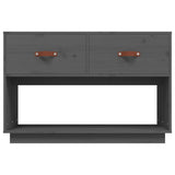 Mobile Porta TV Grigio 90x40x60 cm in Legno Massello di Pino