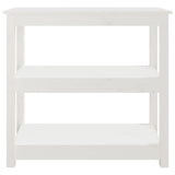 Tavolo Consolle Bianco 80x40x74 cm in Legno Massello di Pino