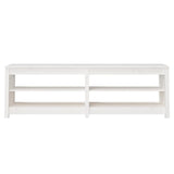 Scarpiera Bianca 160x36,5x50 cm in Legno Massello di Pino