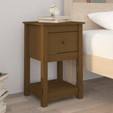 Comodini 2 pz Ambra 40x35x61,5 cm in Legno Massello di Pino