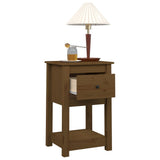 Comodini 2 pz Ambra 40x35x61,5 cm in Legno Massello di Pino