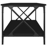 Tavolino da Salotto Nero 100x50x45 cm Legno truciolato e Ferro
