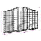 Cesti Gabbioni ad Arco 4 pz 200x30x100/120 cm Ferro Zincato