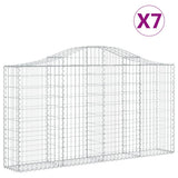 Cesti Gabbioni ad Arco 7 pz 200x30x100/120 cm Ferro Zincato