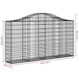 Cesti Gabbioni ad Arco 7 pz 200x30x100/120 cm Ferro Zincato