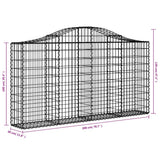 Cesti Gabbioni ad Arco 8 pz 200x30x100/120 cm Ferro Zincato
