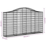 Cesti Gabbioni ad Arco 13 pz 200x30x100/120 cm Ferro Zincato