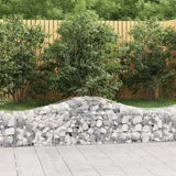 Cesti Gabbioni ad Arco 8 pz 200x50x40/60 cm Ferro Zincato