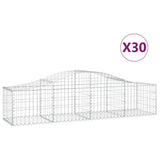 Cesti Gabbioni ad Arco 30 pz 200x50x40/60 cm Ferro Zincato