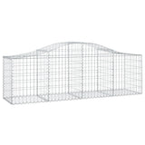 Cesti Gabbioni ad Arco 5 pz 200x50x60/80 cm Ferro Zincato