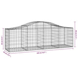 Cesti Gabbioni ad Arco 15 pz 200x50x60/80 cm Ferro Zincato