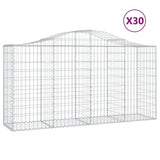 Cesti Gabbioni ad Arco 30 pz 200x50x100/120 cm Ferro Zincato