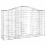 Cesti Gabbioni ad Arco 10 pz 200x50x120/140 cm Ferro Zincato