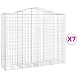 Cesti Gabbioni ad Arco 7 pz 200x50x160/180 cm Ferro Zincato