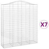 Cesti Gabbioni ad Arco 7 pz 200x50x220/240 cm Ferro Zincato