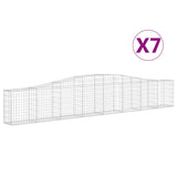 Cesti Gabbioni ad Arco 7 pz 400x30x60/80 cm Ferro Zincato