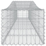 Cesti Gabbioni ad Arco 2 pz 400x50x40/60 cm Ferro Zincato