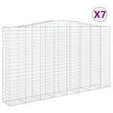 Cesti Gabbioni ad Arco 7 pz 400x50x220/240 cm Ferro Zincato