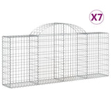 Cesti Gabbioni ad Arco 7 pz 200x30x80/100 cm Ferro Zincato