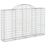 Cesti Gabbioni ad Arco 3 pz 200x30x120/140 cm Ferro Zincato