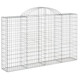 Cesti Gabbioni ad Arco 13 pz 200x30x120/140 cm Ferro Zincato