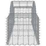 Cesti Gabbioni ad Arco 3 pz 200x50x40/60 cm Ferro Zincato