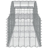 Cesti Gabbioni ad Arco 5 pz 200x50x40/60 cm Ferro Zincato