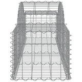 Cesti Gabbioni ad Arco 9 pz 200x50x40/60 cm Ferro Zincato