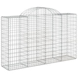 Cesti Gabbioni ad Arco 5 pz 200x50x120/140 cm Ferro Zincato