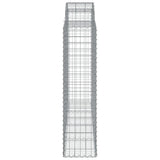 Cesti Gabbioni ad Arco 3 pz 200x50x160/180 cm Ferro Zincato