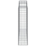 Cesti Gabbioni ad Arco 5 pz 200x50x160/180 cm Ferro Zincato