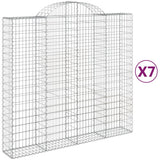 Cesti Gabbioni ad Arco 7 pz 200x50x180/200 cm Ferro Zincato
