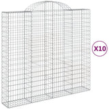 Cesti Gabbioni ad Arco 10 pz 200x50x180/200 cm Ferro Zincato