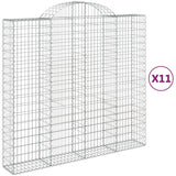 Cesti Gabbioni ad Arco 11 pz 200x50x180/200 cm Ferro Zincato