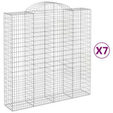 Cesti Gabbioni ad Arco 7 pz 200x50x200/220 cm Ferro Zincato