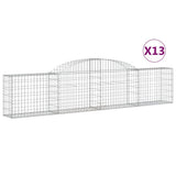 Cesti Gabbioni ad Arco 13 pz 300x30x60/80 cm Ferro Zincato