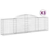 Cesti Gabbioni ad Arco 3 pz 300x30x80/100 cm Ferro Zincato