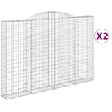 Cesti Gabbioni ad Arco 2 pz 300x30x200/220 cm Ferro Zincato