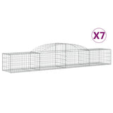 Cesti Gabbioni ad Arco 7 pz 300x50x40/60 cm Ferro Zincato